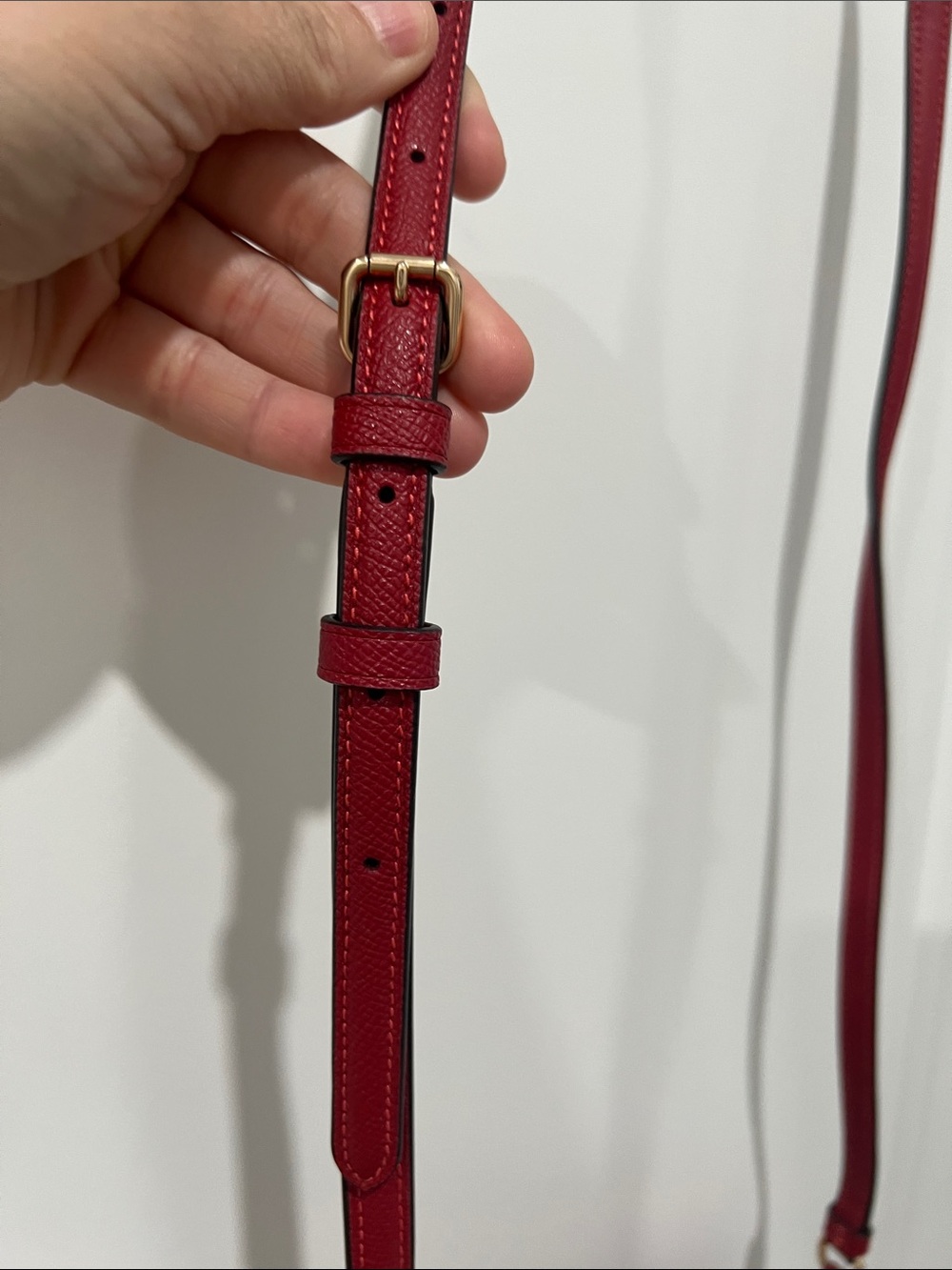 Coach Red Leather Crossbody with Gold Hardware - Picture 6 of 10